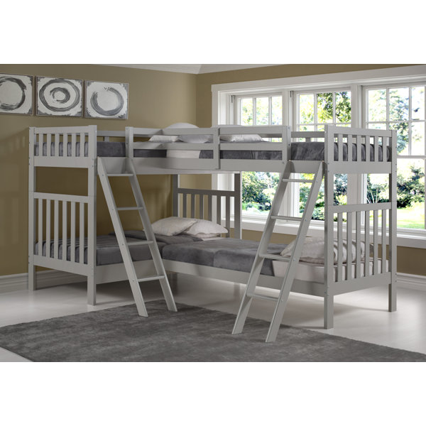 Harriet Bee Reasor Twin Solid Wood LShaped Bunk Beds by Harriet Bee